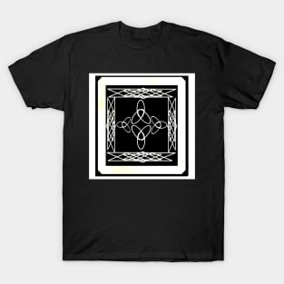 Celtic Deco Black and White T-Shirt